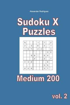 portada Sudoku X Puzzles - Medium 200 vol. 2 (en Inglés)