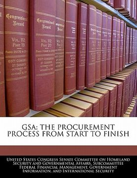 portada gsa: the procurement process from start to finish (en Inglés)