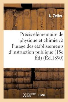portada Précis Élémentaire de Physique Et de Chimie 15e Édition (en Francés)