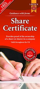 portada Share Certificate (en Inglés)