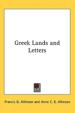 portada greek lands and letters (en Inglés)