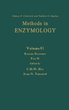 portada Enzyme Structure, Part h, Volume 61 (Methods in Enzymology) (en Inglés)