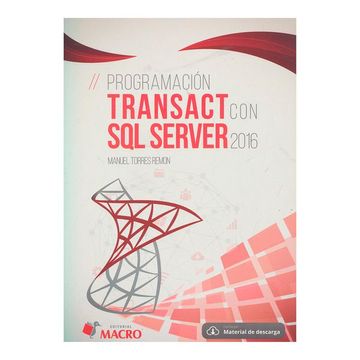 portada Programacion Transact con sql Server 2016 