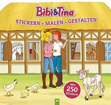 portada Bibi & Tina - Stickern, Malen, Gestalten. Mit 250 Stickern (en Alemán)
