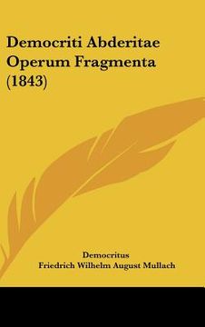 portada democriti abderitae operum fragmenta (1843) (en Inglés)
