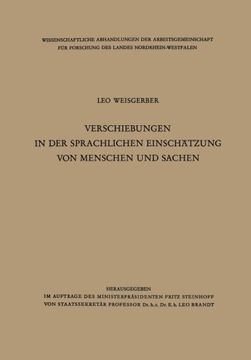 portada Verschiebungen in der sprachlichen Einschätzung von Menschen und Sachen (Wissenschaftliche Abhandlungen der Arbeitsgemeinschaft für Forschung des Landes Nordrhein-Westfalen) (German Edition)