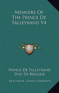 portada memoirs of the prince de talleyrand v4 (in English)