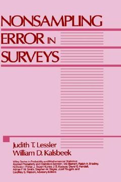 portada nonsampling error in surveys (en Inglés)