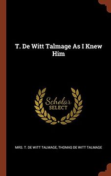 portada T. De Witt Talmage As I Knew Him