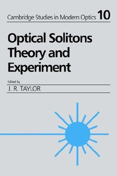 portada Optical Solitons Hardback: Theory and Experiment (Cambridge Studies in Modern Optics) (en Inglés)