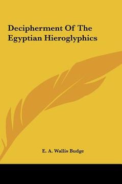 portada decipherment of the egyptian hieroglyphics (en Inglés)