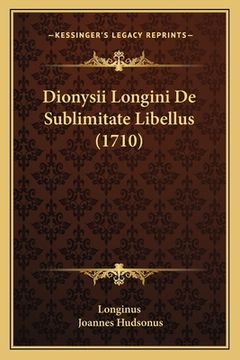portada Dionysii Longini De Sublimitate Libellus (1710) (in Latin)