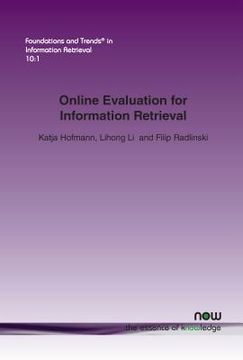 portada Online Evaluation for Information Retrieval (en Inglés)
