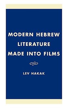portada modern hebrew literature made into films (en Inglés)