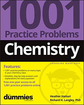 portada Chemistry: 1001 Practice Problems for Dummies (+ Free Online Practice) (en Inglés)