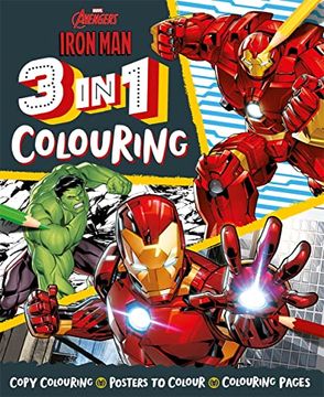 portada Marvel Avengers Iron Man: 3 in 1 Colouring (en Inglés)