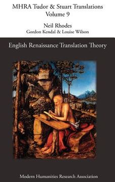 portada English Renaissance Translation Theory (en Inglés)