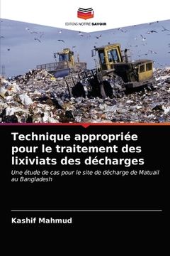 portada Technique appropriée pour le traitement des lixiviats des décharges (en Francés)