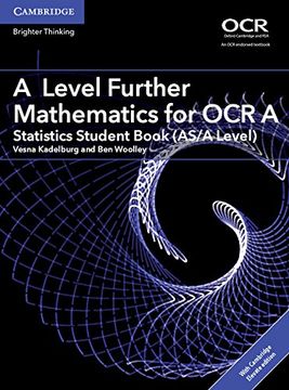 portada A Level Further Mathematics for ocr a Statistics Student Book (as (en Inglés)