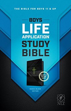 portada Boys Life Application Study Bible Nlt, Tutone (Leatherlike, Neon (en Inglés)