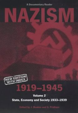 portada nazism 1919-1945 volume 2: state, economy and society 1933-39: a documentary reader (en Inglés)