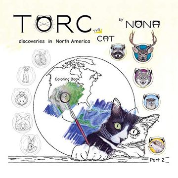 portada Torc the cat Discoveries in North America Coloring Book Part 2 (en Inglés)