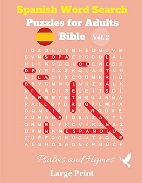 portada Spanish Word Search Puzzles for Adults: Bible Vol. 2 Psalms and Hymns, Large Print