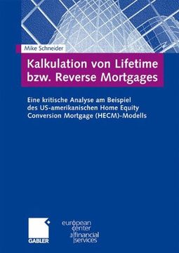 portada Kalkulation von Lifetime bzw. Reverse Mortgages (Schriftenreihe des European Center for Financial Services)