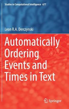 portada Automatically Ordering Events and Times in Text (en Inglés)