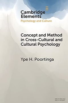 portada Concept and Method in Cross-Cultural and Cultural Psychology: Conceptual and Methodological Issues in Cross-Cultural and Cultural Psychology (Elements in Psychology and Culture) 