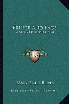 portada prince and page: a story of russia (1884) (in English)