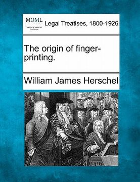 portada the origin of finger-printing. (en Inglés)
