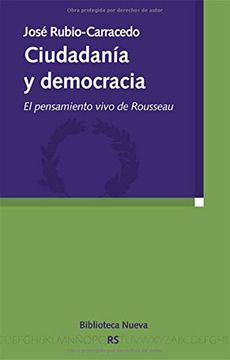 portada Ciudadanía y democracia. El pensamiento vivo de Rousseau (in Spanish)