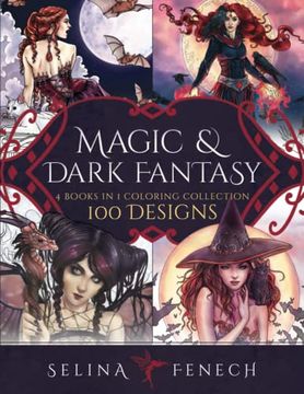 portada Magic and Dark Fantasy Coloring Collection: 100 Designs 