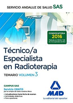 portada Técnico/a Especialista en Radioterapia del Servicio Andaluz de Salud. Temario específico volumen 3