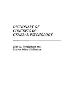 portada Dictionary of Concepts in General Psychology: (Reference Sources for the Social Sciences and Humanities) (en Inglés)