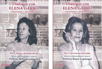 portada Diálogos con Elena Garro. Entrevistas y Otros Textos / Vol. 1 y Vol. 2