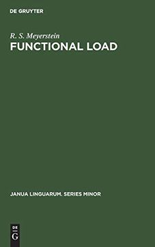 portada Functional Load (Janua Linguarum. Series Minor) (en Inglés)