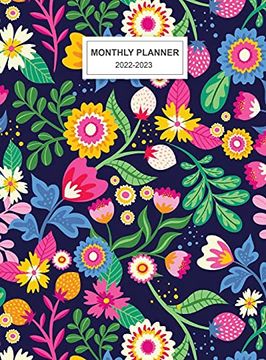 portada 2022-2023 Monthly Planner: Large two Year Planner With Floral Cover 24 Months Planner jan 2022 - dec 2023 two Year Planner (en Inglés)