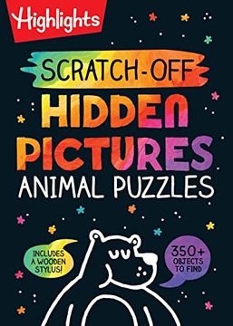 portada Scratch-Off Hidden Pictures Animal Puzzles (Highlights Scratch-Off Activity Books) (en Inglés)