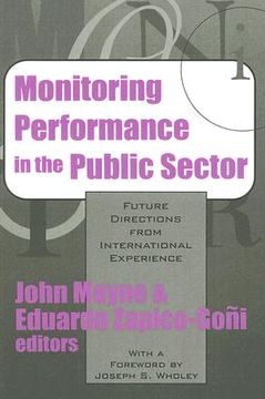 portada monitoring performance in the public sector: future directions from international experience (in English)