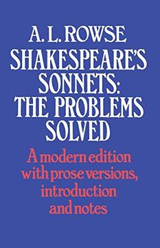 portada Shakespeare's Sonnets: The Problems Solved (en Inglés)
