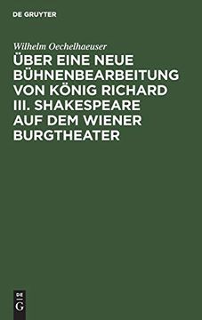 portada Über Eine Neue Bühnenbearbeitung von König Richard Iii: Shakespeare auf dem Wiener Burgtheater (en Inglés)