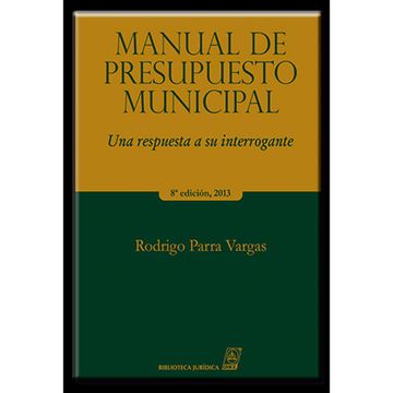 portada MANUAL DE PRESUPUESTOS MUNICIPAL (in Spanish)