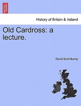 portada old cardross: a lecture.