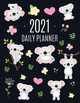 portada Cute Grey Koala Planner 2021: Cute Year Organizer: For an Easy Overview of All Your Appointments! Large Funny Australian Outback Animal Agenda: Janu (en Inglés)
