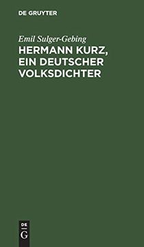 portada Hermann Kurz, ein Deutscher Volksdichter (en Alemán)