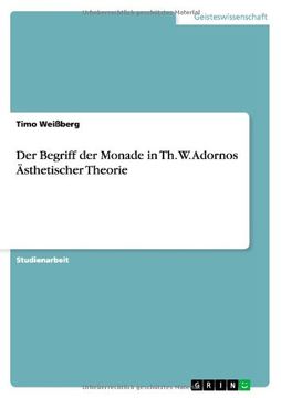 portada Der Begriff der Monade in Th. W. Adornos Ästhetischer Theorie (German Edition)
