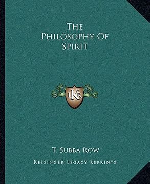 portada the philosophy of spirit