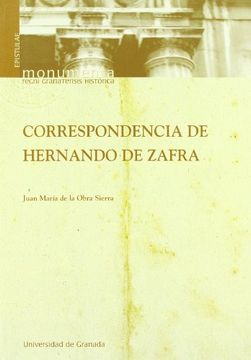 portada Correspondencia de Hernando de Zafra (Monumenta Regni Granatensis Historia